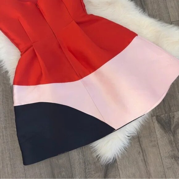 NWOT KATE SPADE 'Do Wonders' Color Block Fit & Flare Dress - Picture 6 of 9